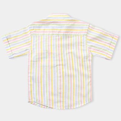 Boys Yarn Dyed Casual Shirt H/S-C.Stripe
