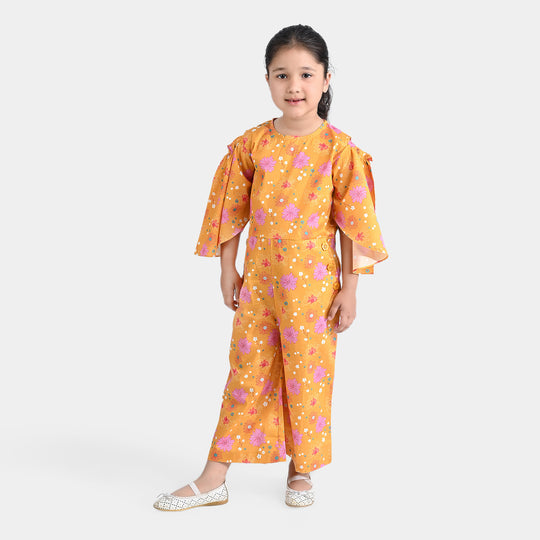 Girls Viscose Jumpsuit Carnation - Yellow