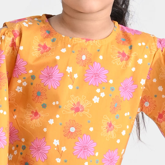 Girls Viscose Jumpsuit Carnation - Yellow