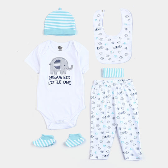 Infant Boys Cotton Interlock 6 Piece Se-S.White