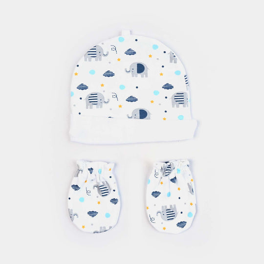 Infant Boys Cotton Interlock 4 Piece Set-S.White