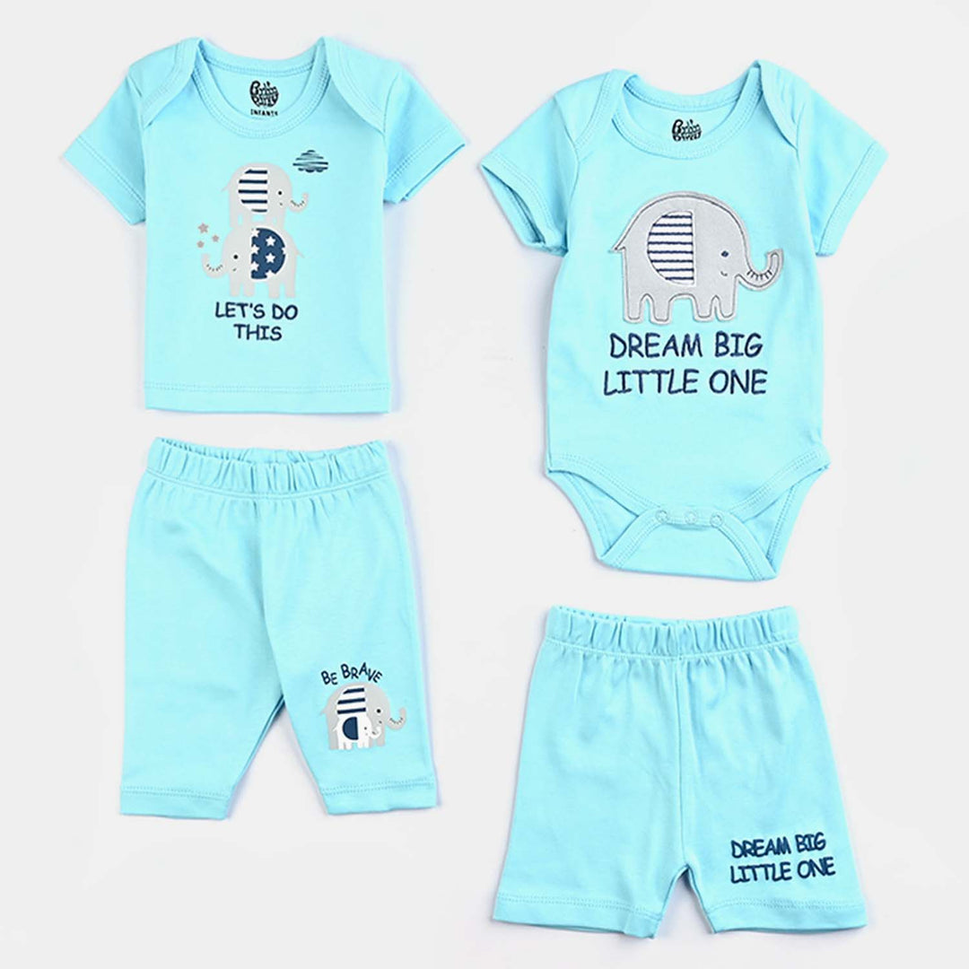 Infant Boys Cotton Interlock 10 Piece Set Elephants-T. Breeze