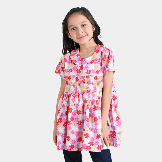 Girls Marina Frock Flowers-Multi