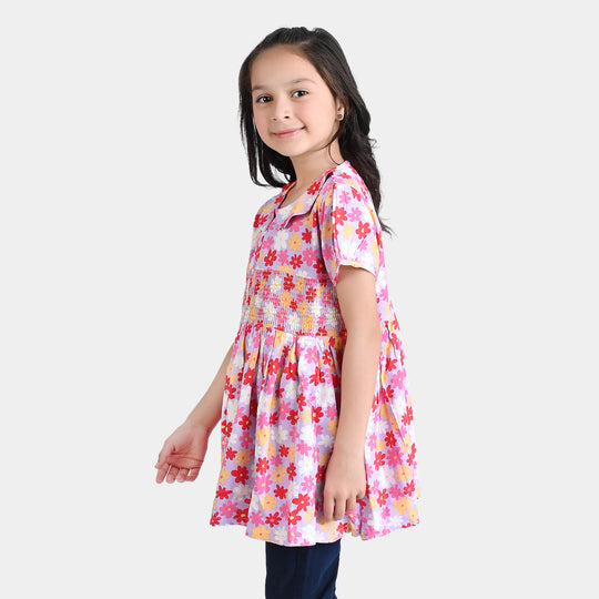 Girls Marina Frock Flowers-Multi