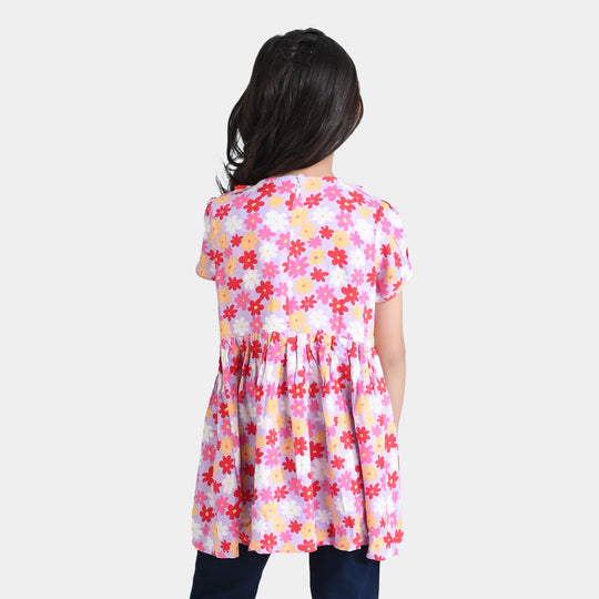 Girls Marina Frock Flowers-Multi