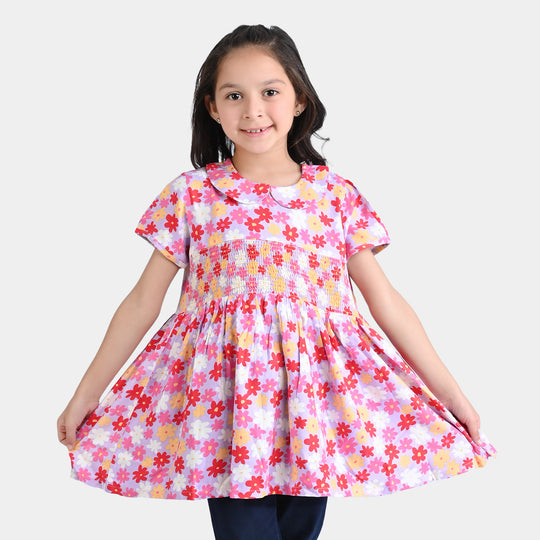 Girls Marina Frock Flowers-Multi
