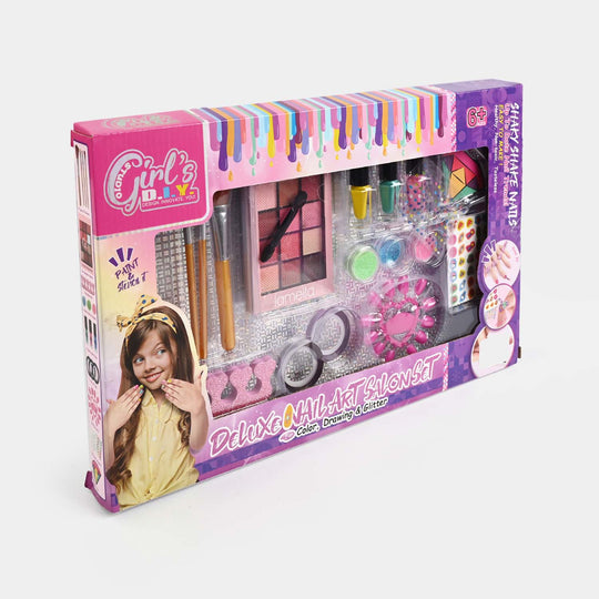 Deluxe Nail Art Salon Set – Kids Makeup & Nail Art Kit