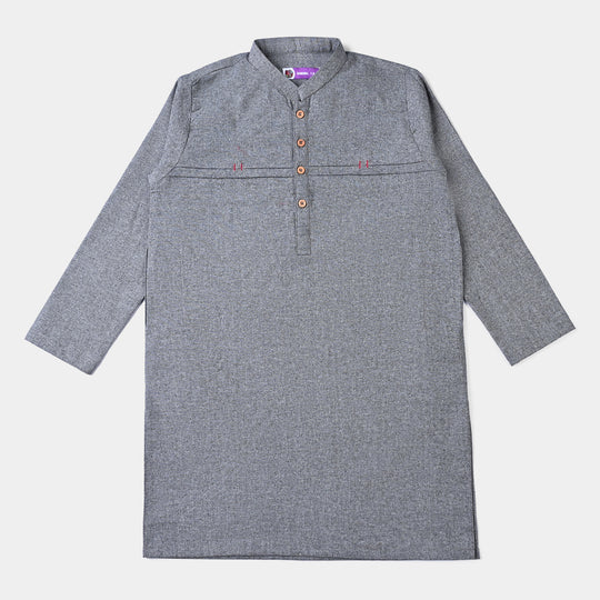 Boys Oxford Kurta Shalwar Suit -GREY