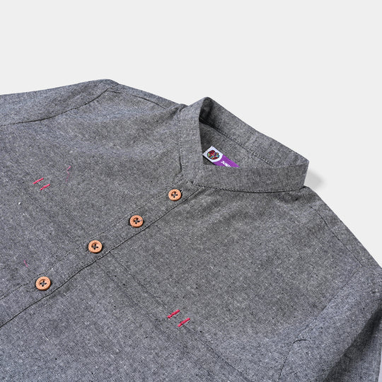 Boys Oxford Kurta Shalwar Suit -GREY