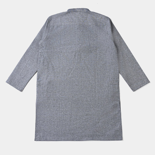 Boys Oxford Kurta Shalwar Suit -GREY