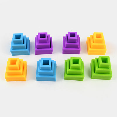 Cube Building Blocks Framed Game