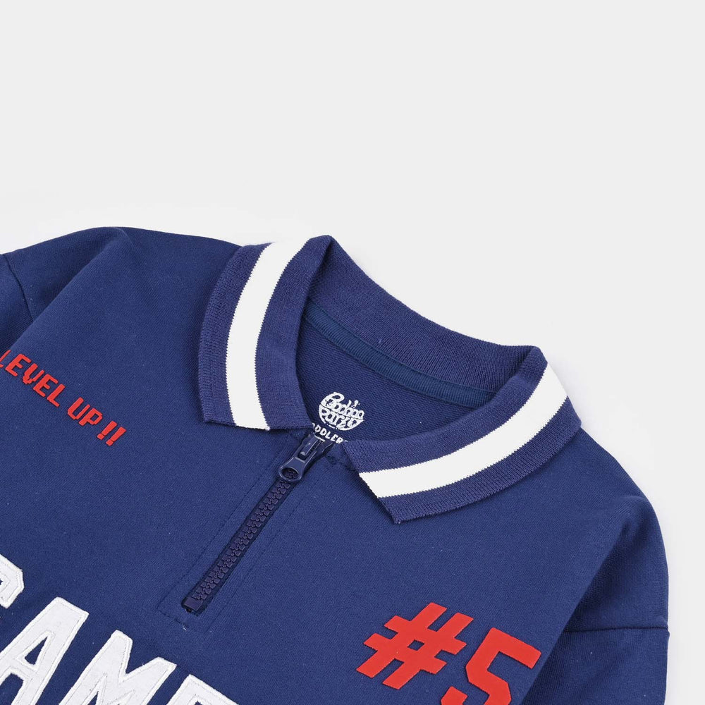 Boys Jersey/Terry Sweatshirt Gamer Zone-NAVY