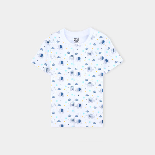 Infant Boys Cotton Interlock 3 Piece Cardigan Set Elephants-mIX