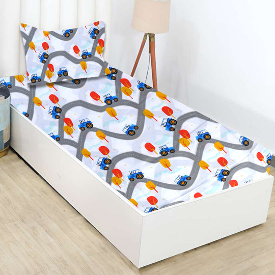 Kids Single Bed Sheet with Pillow