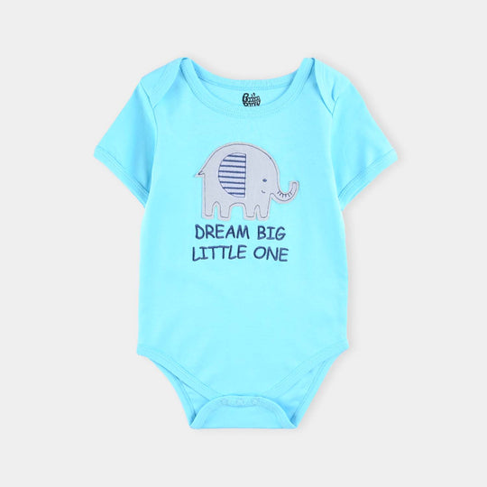 Infant Boys Cotton Interlock Romper Set Elephants