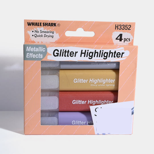 Glitter Highlighter Marker Set 4Pcs