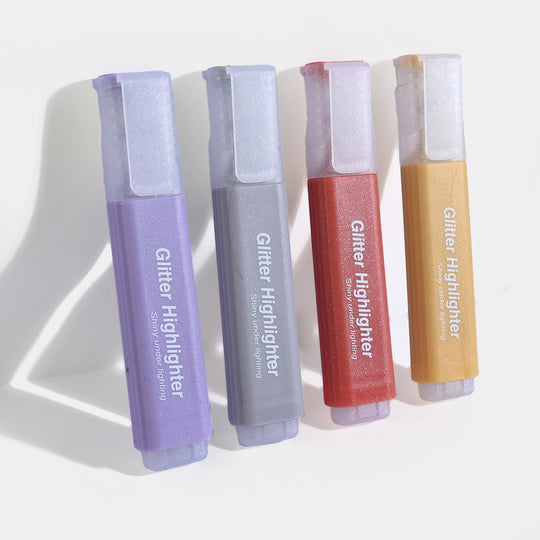 Glitter Highlighter Marker Set 4Pcs