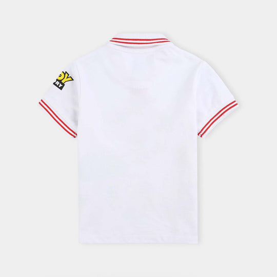 Infant Boys Jumbo Pique Polo Toy Story-White