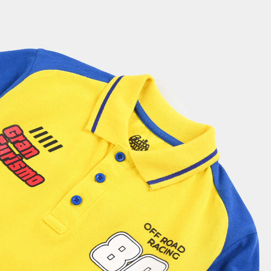 Boys Jumbo Pique Polo Grand Turismo-B.Yellow