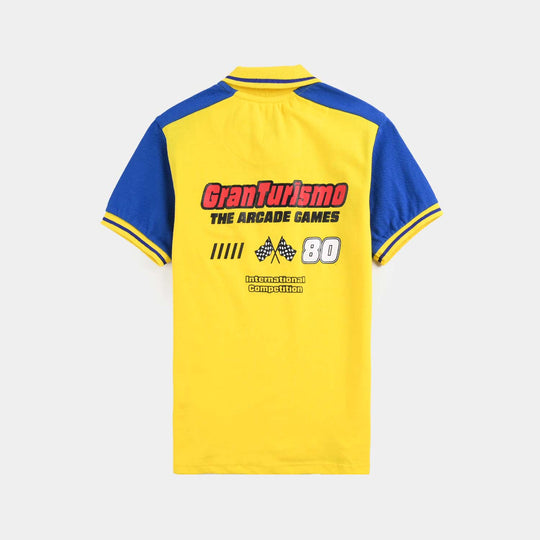 Boys Jumbo Pique Polo Grand Turismo-B.Yellow