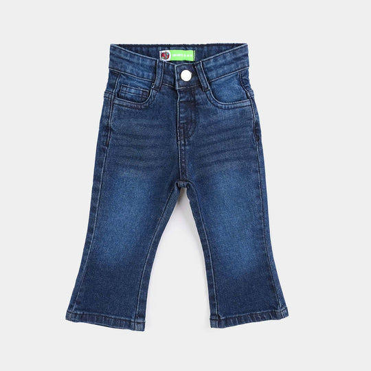 Infant Girls Denim Stretch Pant Boot Cut-Mid Blue
