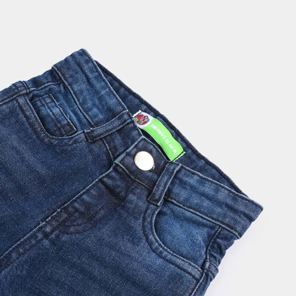 Infant Girls Denim Stretch Pant Boot Cut-Mid Blue