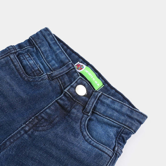 Infant Girls Denim Stretch Pant Boot Cut-Mid Blue