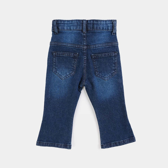 Infant Girls Denim Stretch Pant Boot Cut-Mid Blue