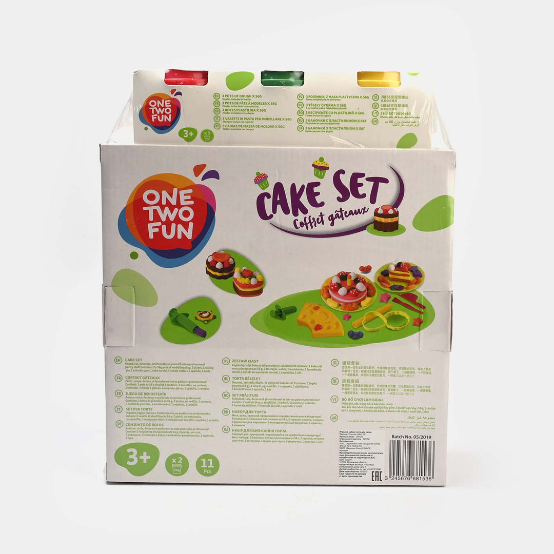 One Two Fun Cake Set – 11-Piece Dough Play Kit