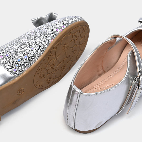 Girls Pumps ZP-061-SILVER