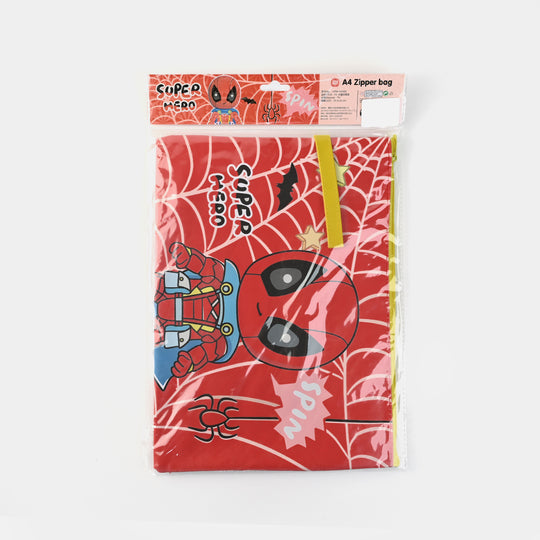 Zipper Stationery Pouch A4 For Kids