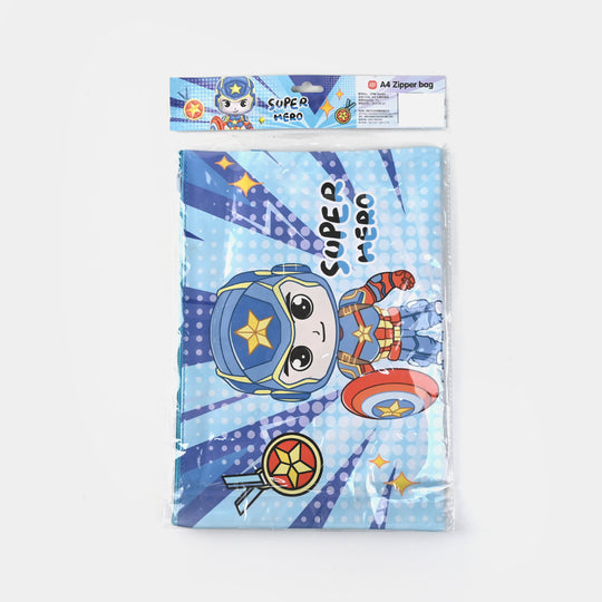 Zipper Stationery Pouch A4 For Kids