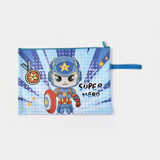 Zipper Stationery Pouch A4 For Kids