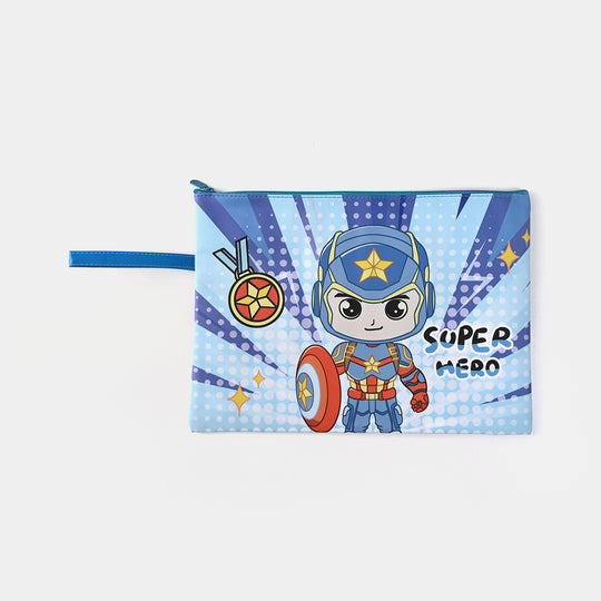 Zipper Stationery Pouch A4 For Kids
