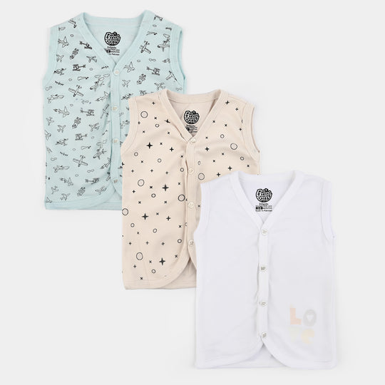 Pack Of 3 Infant Baby Unisex Cotton Vest Sando Set