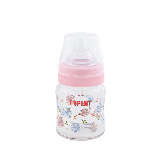 Glass Wide Neck Feeder 120Ml Pink