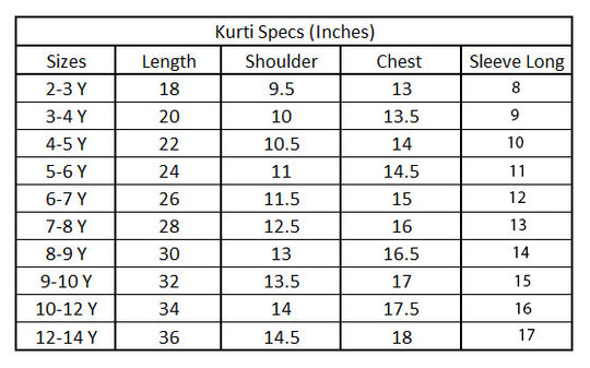 Girls Cotton Slub Emb Kurti Ujala-Mustard