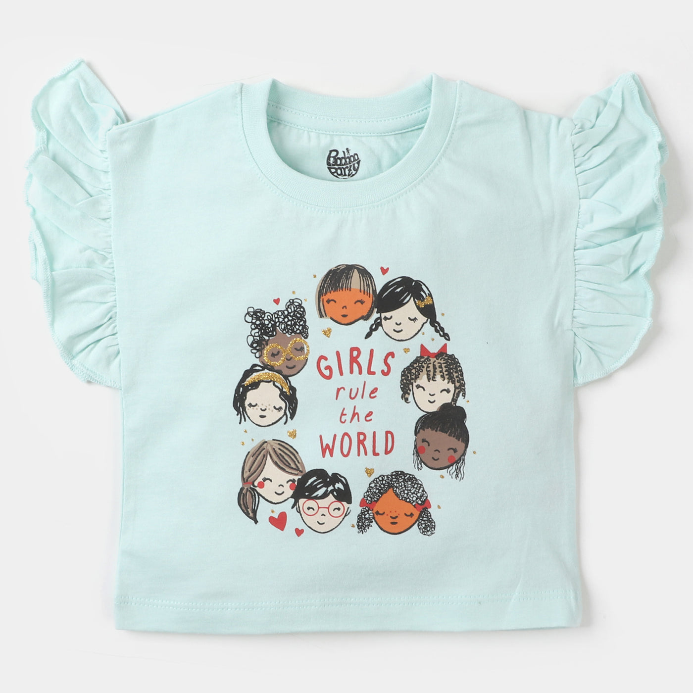 Infant Girls T-Shirt Girls World - Sky Blue