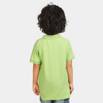 Boys Basic Polo T-Shirt - Sharp Green
