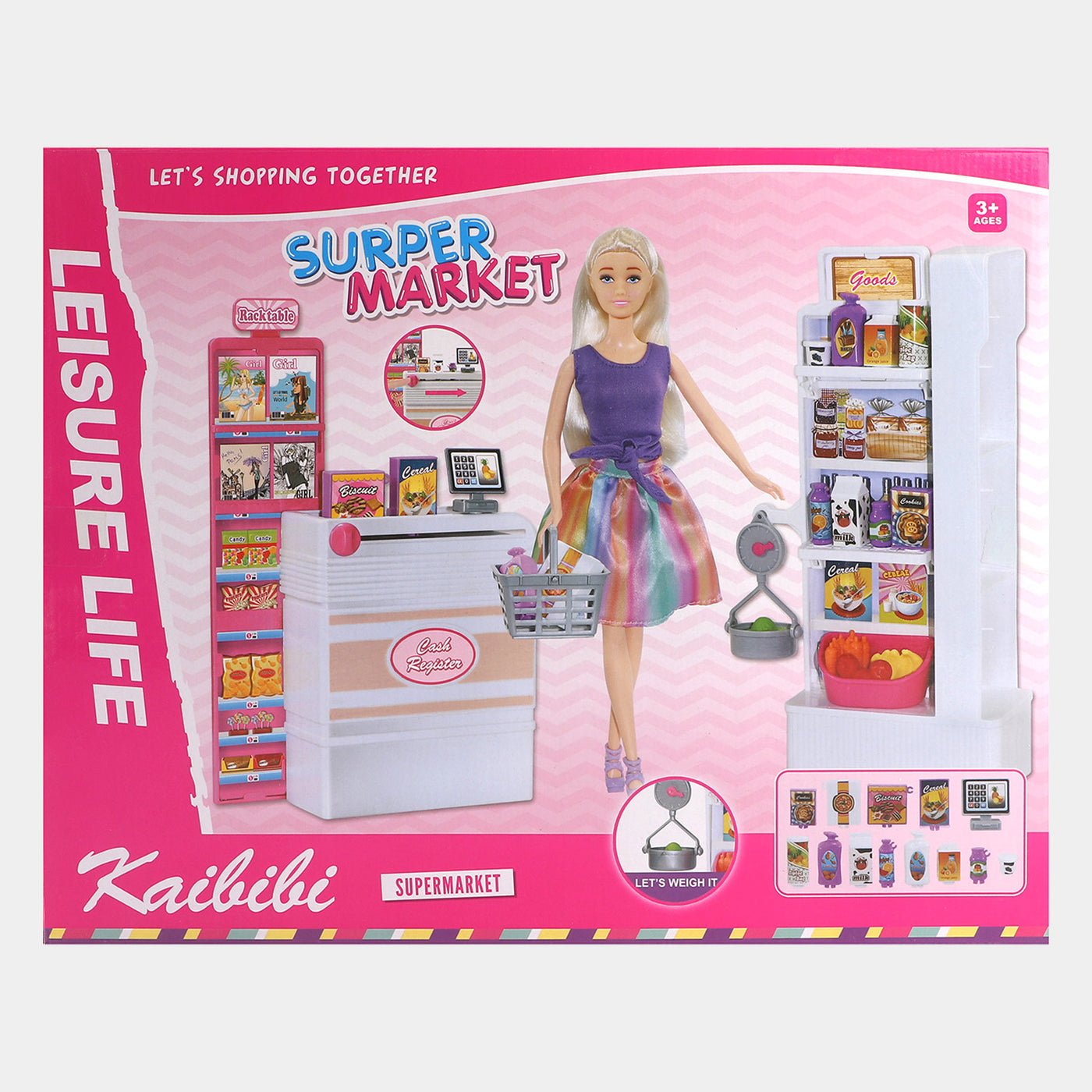Supermarket Doll Playset For Girls