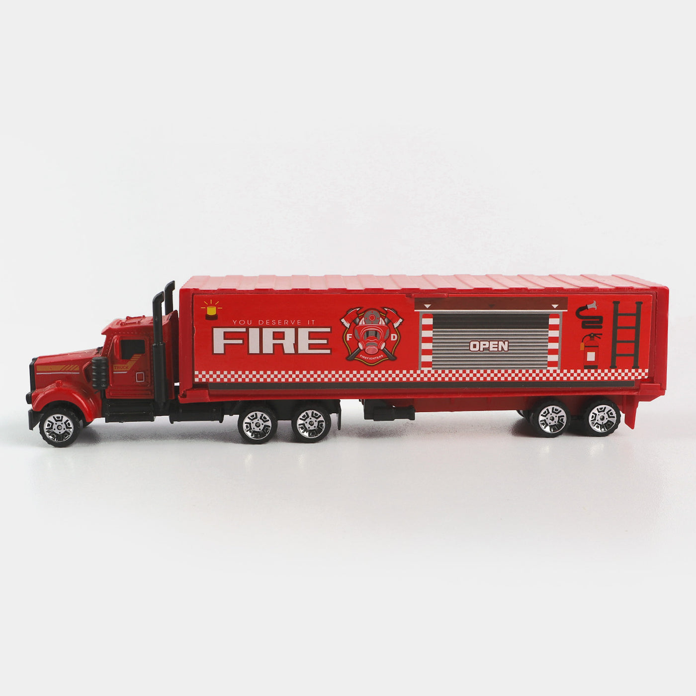 Fire Rescue Truck With 4Pcs Fire Vehicles For Kids