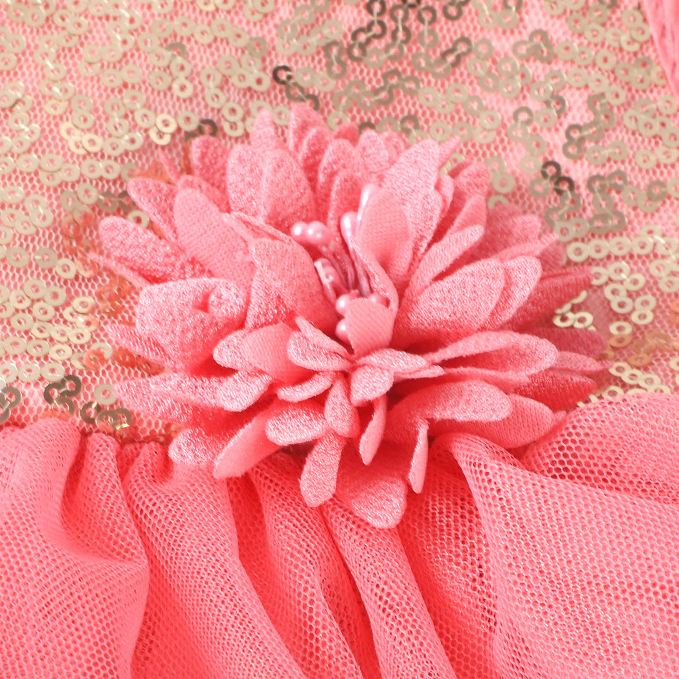 Infant Girls Fancy Frock Sequins - Pink