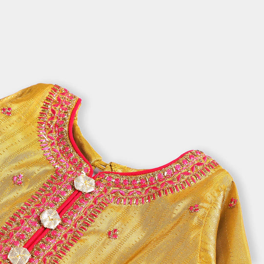 Infant Girls 2PCs Suit Rangeen-Golden