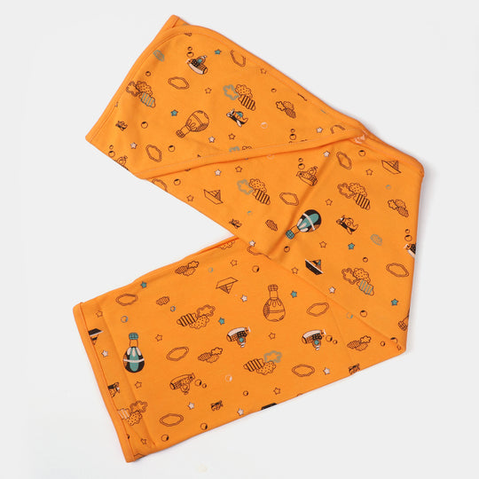 Infant Printed Wrapping Sheet | ORANGE