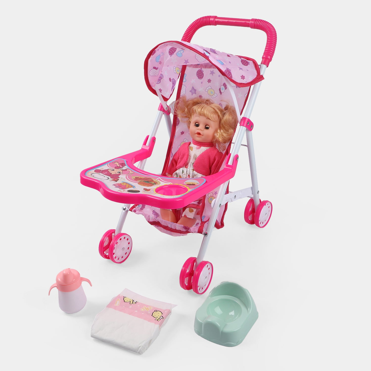 Stroller With Baby Doll Play Set For Girls Price in Pakistan Bachaa Party