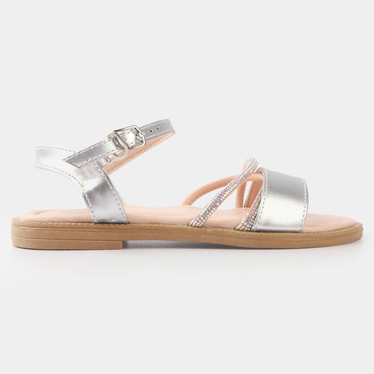 Girls Sandal 456-60-SILVER