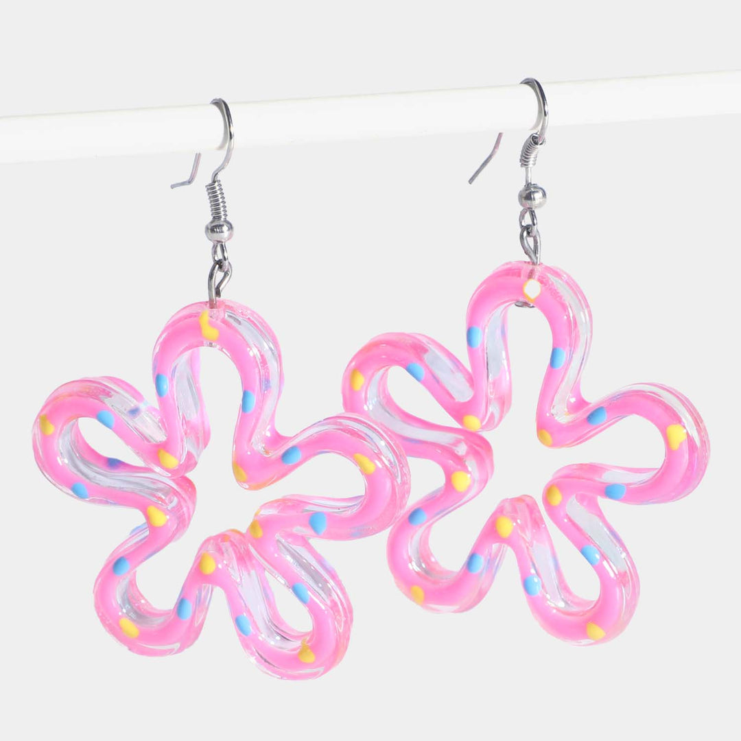 Elegant Design Flower Earrings For Girls