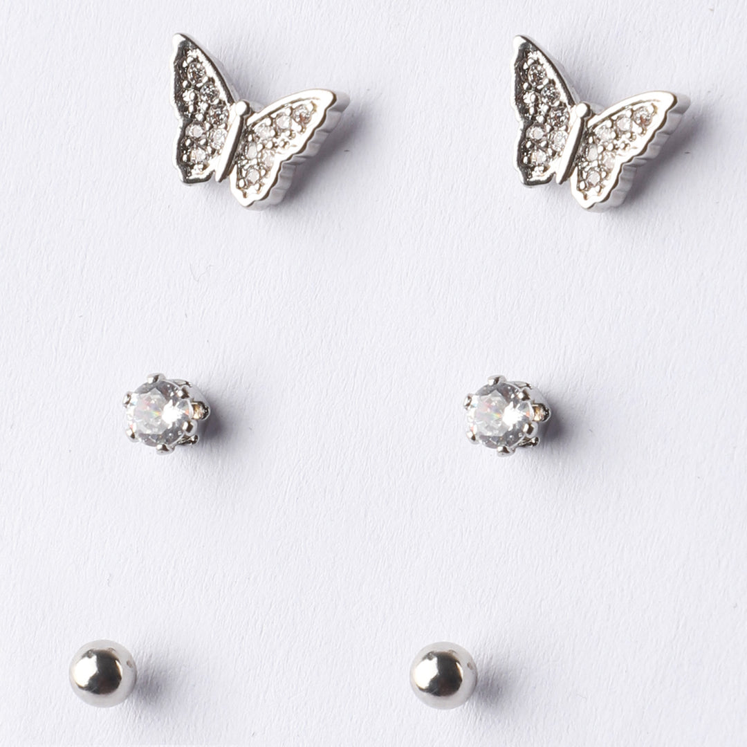 Fancy 3 Pair Stud Earring For Girls