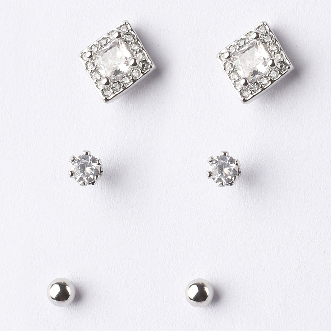Fancy 3 Pair Stud Earring For Girls