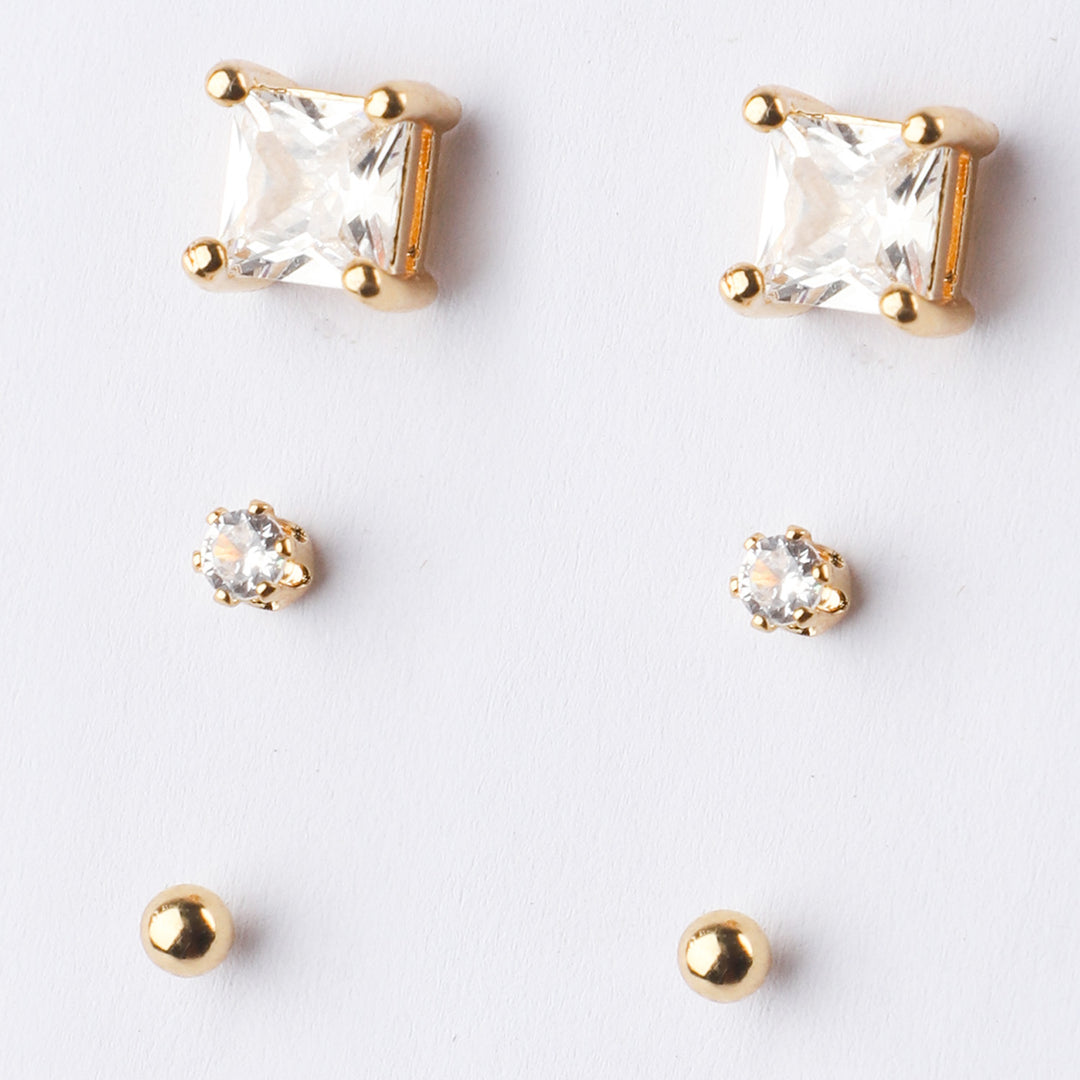 Fancy 3 Pair Stud Earring For Girls
